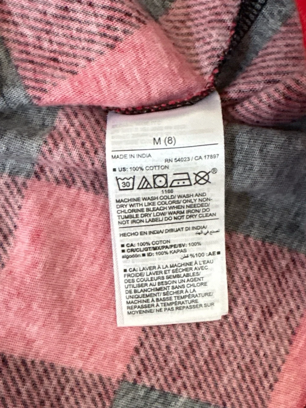 Old Navy Girls Size 8 Long Sleeve Dress Red Buffalo Check Plaid
